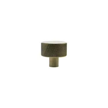 Click Here To Enlarge This Photo Of MHCS1532AB - Millhouse Brass Paddington Spiral Round Cabinet Knob Handle - Antique Brass