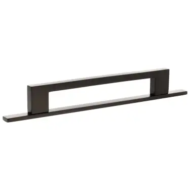 Click Here To Enlarge This Photo Of MHCNB17160UDB - Millhouse Brass Empire Slim Cabinet Pull Handle on Backplate 160mm - Urban Dark Bronze