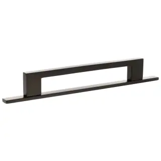 MHCNB17160UDB - Millhouse Brass Empire Slim Cabinet Pull Handle on Backplate 160mm - Urban Dark Bronze