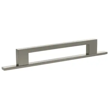Click Here To Enlarge This Photo Of MHCNB17160SN - Millhouse Brass Empire Slim Cabinet Pull Handle on Backplate 160mm - Satin Nickel
