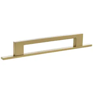 MHCNB17160SB - Millhouse Brass Empire Slim Cabinet Pull Handle on Backplate 160mm - Satin Brass