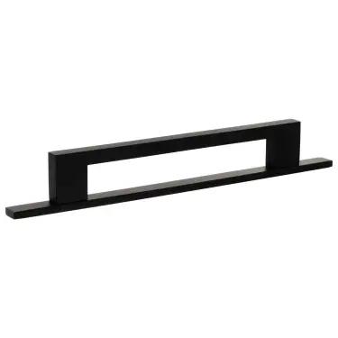 Click Here To Enlarge This Photo Of MHCNB17160MB - Millhouse Brass Empire Slim Cabinet Pull Handle on Backplate 160mm - Matt Black
