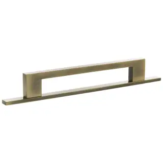 MHCNB17160AB - Millhouse Brass Empire Slim Cabinet Pull Handle on Backplate 160mm - Antique Brass