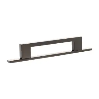 MHCNB17128UDB - Millhouse Brass Empire Slim Cabinet Pull Handle on Backplate 128mm - Urban Dark Bronze