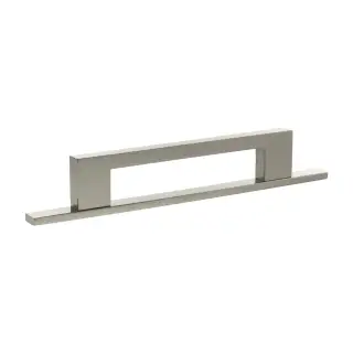 MHCNB17128SN - Millhouse Brass Empire Slim Cabinet Pull Handle on Backplate 128mm - Satin Nickel