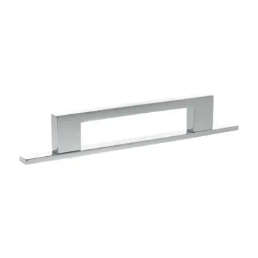 Click Here To Enlarge This Photo Of MHCNB17128PC - Millhouse Brass Empire Slim Cabinet Pull Handle on Backplate 128mm - Polished Chrome
