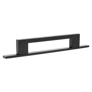 MHCNB17128MB - Millhouse Brass Empire Slim Cabinet Pull Handle on Backplate 128mm - Matt Black