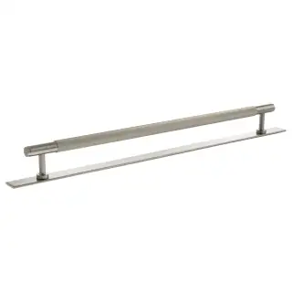MHCLB17320SN - Millhouse Brass Battersea Linear T-Bar Cabinet Pull Handle on Backplate 320mm - Satin Nickel