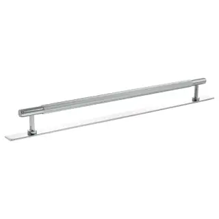MHCLB17320PC - Millhouse Brass Battersea Linear T-Bar Cabinet Pull Handle on Backplate 320mm - Polished Chrome