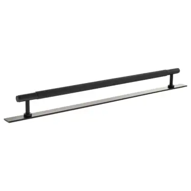 Click Here To Enlarge This Photo Of MHCLB17320MB - Millhouse Brass Battersea Linear T-Bar Cabinet Pull Handle on Backplate 320mm - Matt Black