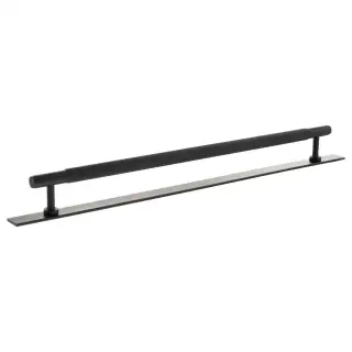 MHCLB17320MB - Millhouse Brass Battersea Linear T-Bar Cabinet Pull Handle on Backplate 320mm - Matt Black