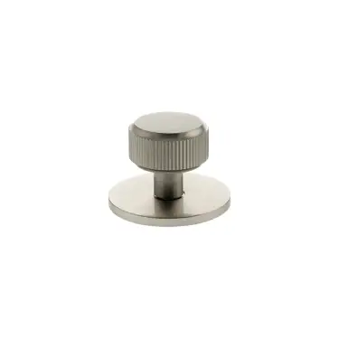 Click Here To Enlarge This Photo Of MHCLB1532SN - Millhouse Brass Battersea Linear Round Cabinet Knob Handle on Backplate - Satin Nickel