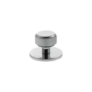 MHCLB1532PC - Millhouse Brass Battersea Linear Round Cabinet Knob Handle on Backplate - Polished Chrome