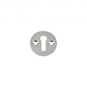 FB10SC - Zoo Hardware Fulton & Bray Standard Key Profile Victorian Escutcheon 32mm dia. Satin Chrome