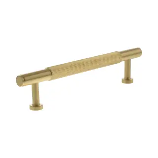 MHCL17128SB - Millhouse Brass Battersea Linear T-Bar Cabinet Pull Handle 128mm - Satin Brass