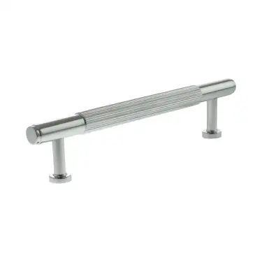 Click Here To Enlarge This Photo Of MHCL17128PC - Millhouse Brass Battersea Linear T-Bar Cabinet Pull Handle 128mm - Polished Chrome