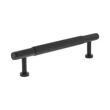 Click Here To Enlarge This Photo Of MHCL17128MB - Millhouse Brass Battersea Linear T-Bar Cabinet Pull Handle 128mm - Matt Black