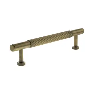 MHCL17128AB - Millhouse Brass Battersea Linear T-Bar Cabinet Pull Handle 128mm - Antique Brass