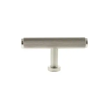 Click Here To Enlarge This Photo Of MHCL1675SN - Millhouse Brass Battersea Linear T-Bar Cabinet Knob Handle - Satin Nickel