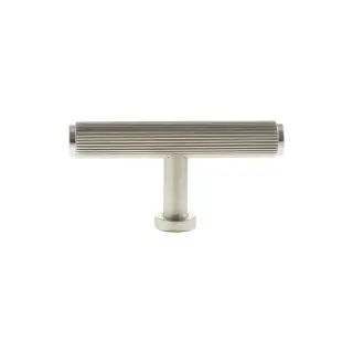 MHCL1675SN - Millhouse Brass Battersea Linear T-Bar Cabinet Knob Handle - Satin Nickel