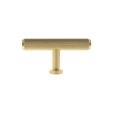 Click Here To Enlarge This Photo Of MHCL1675SB - Millhouse Brass Battersea Linear T-Bar Cabinet Knob Handle - Satin Brass