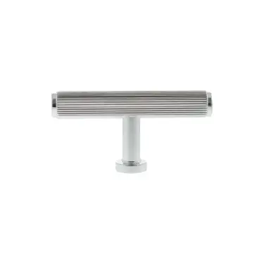 Click Here To Enlarge This Photo Of MHCL1675PC - Millhouse Brass Battersea Linear T-Bar Cabinet Knob Handle - Polished Chrome