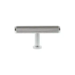 MHCL1675PC - Millhouse Brass Battersea Linear T-Bar Cabinet Knob Handle - Polished Chrome