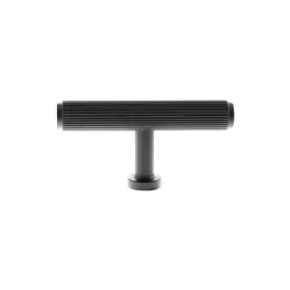MHCL1675MB - Millhouse Brass Battersea Linear T-Bar Cabinet Knob Handle - Matt Black