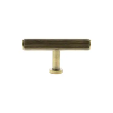 Click Here To Enlarge This Photo Of MHCL1675AB - Millhouse Brass Battersea Linear T-Bar Cabinet Knob Handle - Antique Brass