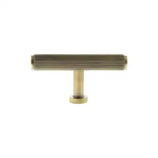 MHCL1675AB - Millhouse Brass Battersea Linear T-Bar Cabinet Knob Handle - Antique Brass