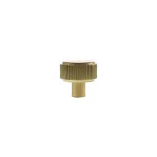 MHCL1532SB - Millhouse Brass Battersea Linear Round Cabinet Knob Handle - Satin Brass