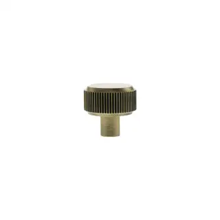 MHCL1532AB - Millhouse Brass Battersea Linear Round Cabinet Knob Handle - Antique Brass