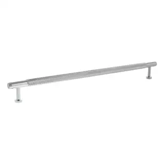 MHCK17320PC - Millhouse Brass Eiffel Knurled T-Bar Cabinet Pull Handle 320mm - Polished Chrome