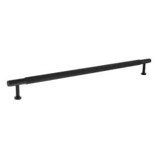 MHCK17320MB - Millhouse Brass Eiffel Knurled T-Bar Cabinet Pull Handle 320mm - Matt Black