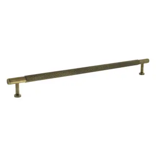 MHCK17320AB - Millhouse Brass Eiffel Knurled T-Bar Cabinet Pull Handle 320mm - Antique Brass