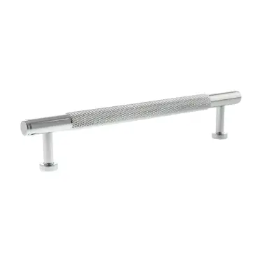 Click Here To Enlarge This Photo Of MHCK17160PC - Millhouse Brass Eiffel Knurled T-Bar Cabinet Pull Handle 160mm - Polished Chrome