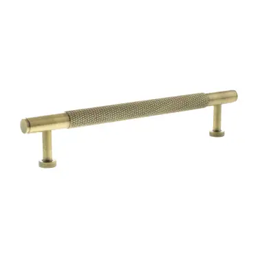 Click Here To Enlarge This Photo Of MHCK17160AB - Millhouse Brass Eiffel Knurled T-Bar Cabinet Pull Handle 160mm - Antique Brass