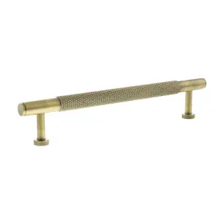MHCK17160AB - Millhouse Brass Eiffel Knurled T-Bar Cabinet Pull Handle 160mm - Antique Brass