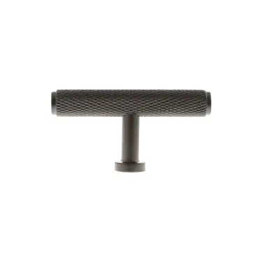 Click Here To Enlarge This Photo Of MHCK1675UDB - Millhouse Brass Eiffel Knurled T-Bar Cabinet Knob Handle - Urban Dark Bronze