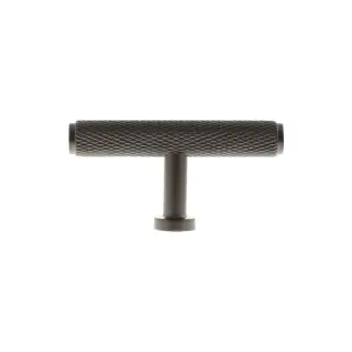 MHCK1675UDB - Millhouse Brass Eiffel Knurled T-Bar Cabinet Knob Handle - Urban Dark Bronze