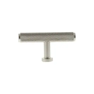Click Here To Enlarge This Photo Of MHCK1675SN - Millhouse Brass Eiffel Knurled T-Bar Cabinet Knob Handle - Satin Nickel