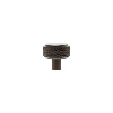 Click Here To Enlarge This Photo Of MHCK1532UDB - Millhouse Brass Eiffel Knurled Round Cabinet Knob Handle - Urban Dark Bronze