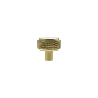 MHCK1532SB - Millhouse Brass Eiffel Knurled Round Cabinet Knob Handle - Satin Brass