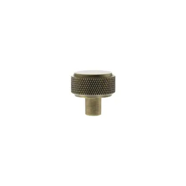 Click Here To Enlarge This Photo Of MHCK1532AB - Millhouse Brass Eiffel Knurled Round Cabinet Knob Handle - Antique Brass