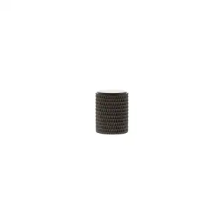 MHCK1420UDB - Millhouse Brass Eiffel Knurled Cylinder Cabinet Knob Handle - Urban Dark Bronze