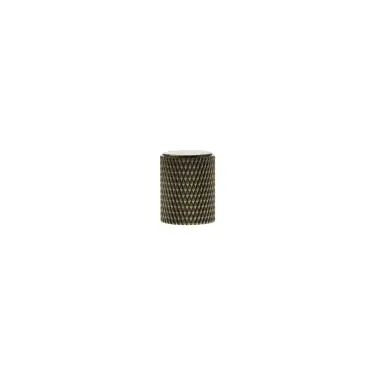 Click Here To Enlarge This Photo Of MHCK1420AB - Millhouse Brass Eiffel Knurled Cylinder Cabinet Knob Handle - Antique Brass