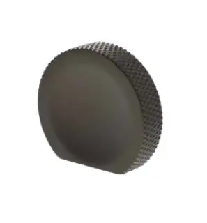 MHCK1338UDB - Millhouse Brass Eiffel Knurled Finger Pull Cabinet Knob Handle - Urban Dark Bronze