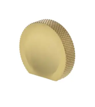 Click Here To Enlarge This Photo Of MHCK1338SB - Millhouse Brass Eiffel Knurled Finger Pull Cabinet Knob Handle - Satin Brass
