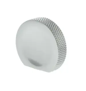 MHCK1338PC - Millhouse Brass Eiffel Knurled Finger Pull Cabinet Knob Handle - Polished Chrome