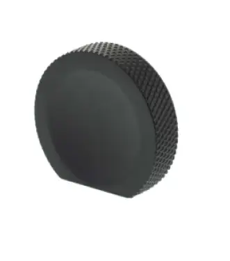 Click Here To Enlarge This Photo Of MHCK1338MB - Millhouse Brass Eiffel Knurled Finger Pull Cabinet Knob Handle - Matt Black